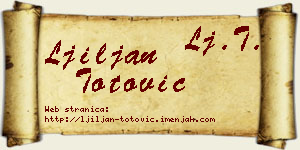 Ljiljan Totović vizit kartica